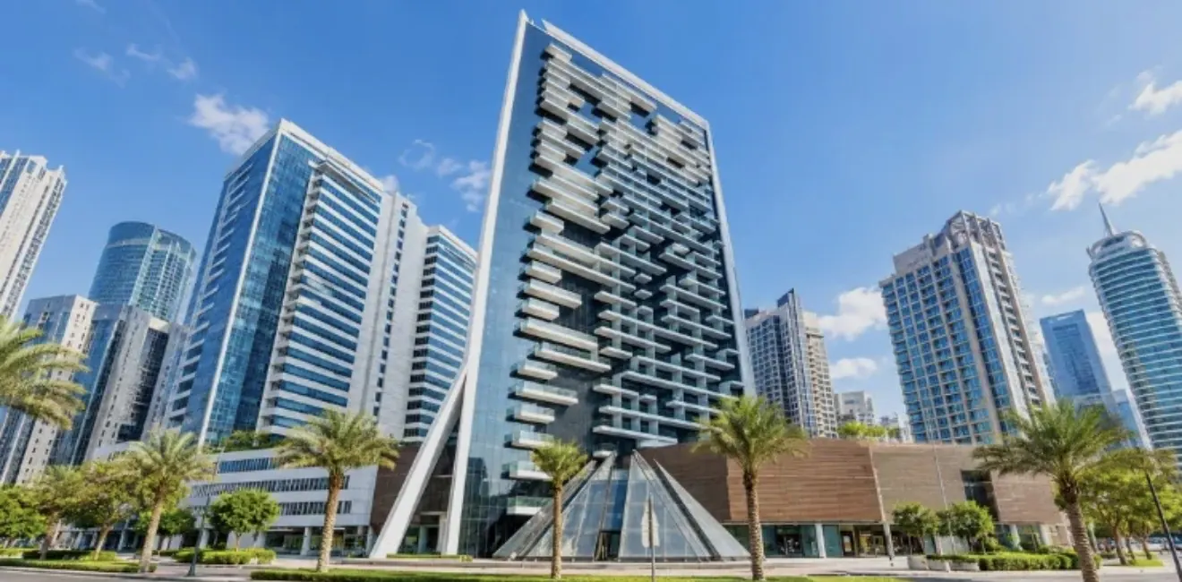 Marquise Square Tower on Marasi Drive, Business Bay, home of the IVY hair salon